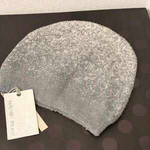 Barefoot Dreams Cozy Chic Lite Confetti Beanie Hat Smokey Green Fog Gray New NWT
